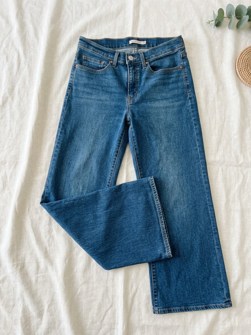 Women's Straight-Leg Jeans in Medium Blue — Classic Everyday Denim